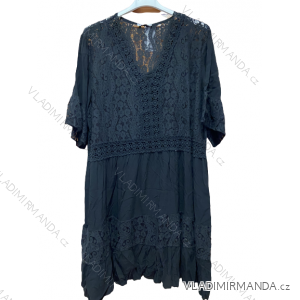 Women's Plus Size Lace Summer Short Sleeve Dress (XL/2XL/3XL ONE SIZE) ITALIAN FASHION IMB23HIPP