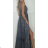 Women's Long Summer Elegant Party Sparkly Sequin Strap Dress (S/M ONE SIZE) ITALIAN FASHION IMPBB23C23703