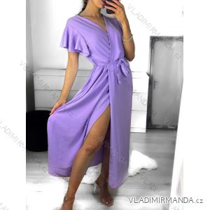 Women's Long Summer Short Sleeve Dress (S/M ONE SIZE) ITALIAN FASHION IMWGM232000