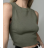 Women's Sleeveless Crop Top (S/M ONE SIZE) ITALIAN FASHION IMPBB23Z58234