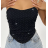 Women's Carmen Sleeveless Crop Top (S/M ONE SIZE) ITALIAN FASHION IMPBB230036r