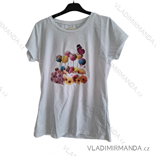 T-shirt short sleeve women (UNI S-M) ITALIAN FASHION IMM20330 S/M white