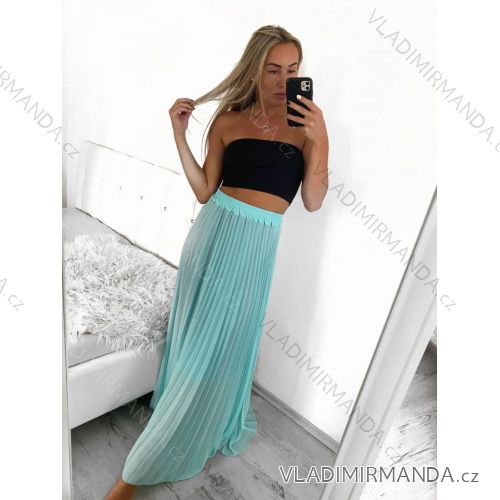 Women's Long Pleated Skirt (S/M ONE SIZE) ITALIAN FASHION IMPBB23K7508