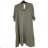 Oversize 3/4 Sleeve Women's Plus Size Shirt Dress (L/XL/2XL ONE SIZE) ITALIAN FASHION IM423111