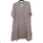 Oversize 3/4 Sleeve Women's Plus Size Shirt Dress (L/XL/2XL ONE SIZE) ITALIAN FASHION IM423111