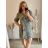 Oversize 3/4 Sleeve Women's Plus Size Shirt Dress (L/XL/2XL ONE SIZE) ITALIAN FASHION IM423111