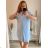 Women's Short Sleeve Shirt Dress (XL/2XL ONE SIZE) ITALIAN FASHION IMPSH2323069