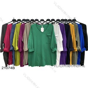 Tunic with Pendant Long Sleeve Women's Plus Size (3XL/4XL ONE SIZE) ITALIAN FASHION IMWT23209