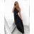 Women's Long Formal Elegant Sleeveless Satin Pleated Dress (S/M ONE SIZE) ITALIAN FASHION IMM23M5790