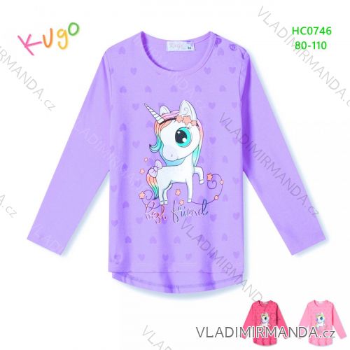 T-shirt long sleeve with sequins infant baby girl (80-110) KUGO M0195