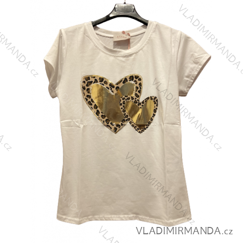 Women's Short Sleeve T-Shirt (S/M ONE SIZE) ITALIAN FASHION IMPLP23LOVE