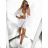 Women's Lace Cotton Short Sleeve Women's Dress (S / M ONE SIZE) ITALIAN FASHION IMWM215877
