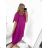 Women's elegant party long sleeve dress (S/M ONE SIZE) ITALIAN FASHION IM322282 S/M fuchsia