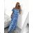 Women's Summer Carmen Long Dress SANTORINI (S/M ONE SIZE) ITALIAN FASHION IMPBB2323598