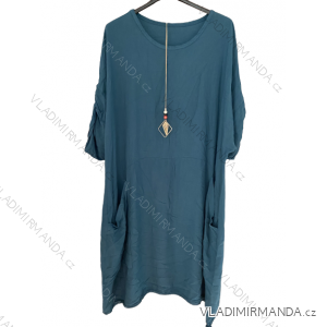 Women's Short Sleeve Oversized Dress (S/M ONE SIZE) ITALIAN FASHION IMWY23061