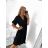 Women's Elegant Glitter Long Sleeve Dress (S/M/L/XL ONE SIZE) ITALIAN FASHIONIMBM230501 M / L black