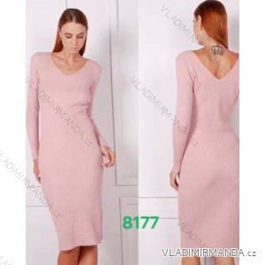 Women's Long Sleeve Stretch Dress (S/M ONE SIZE) ITALIAN FASHION IMWKK238177