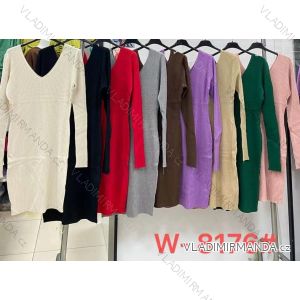 Women's Long Sleeve Knitted Dress (S/M ONE SIZE) ITALIAN FASHION IMWE23W-8176