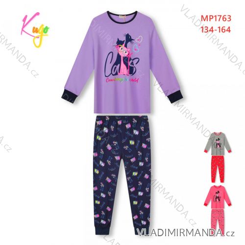 Girls' long pajamas (134-164) KUGO MP1331