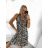 Women's Short Summer Icecool Sleeveless Dress (S / M ONE SIZE) ITALIAN FASHION IMM21694 S/M Brown