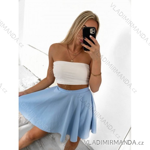 Šaty letní na ramínka dámské (S/M ONE SIZE) ITALSKÁ MÓDA IMPBB22B21841   Light blue   S/M