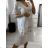 Women's Summer Boho Long Short Sleeve Dress (S/M ONE SIZE) ITALIAN FASHION IMPLI223787