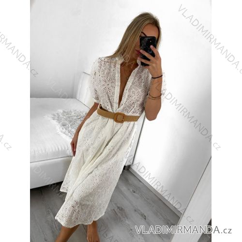 Carmen summer summer shoulder dress (UNI S / M) ITALIAN FASHION IMM20628 S/M white