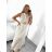 Carmen summer summer shoulder dress (UNI S / M) ITALIAN FASHION IMM20628 S/M white