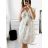 Women's Summer Boho Long Short Sleeve Dress (S/M ONE SIZE) ITALIAN FASHION IMPLI223787