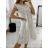 Women's Summer Boho Lace Sleeveless Dress (S/M ONE SIZE) ITALIAN FASHION IMPLI246263