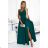 299-11 CHIARA elegant maxi long dress with straps - green