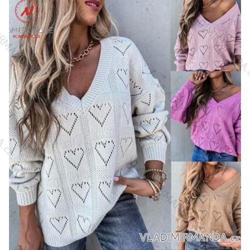 Women's Long Sleeve Sweater (S/M ONE SIZE) ITALIAN FASHION IMWB232777