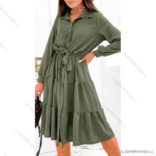 Women's Long Shirt Long Sleeve Dress (S/M ONE SIZE) ITALIAN FASHION IMWGB232895