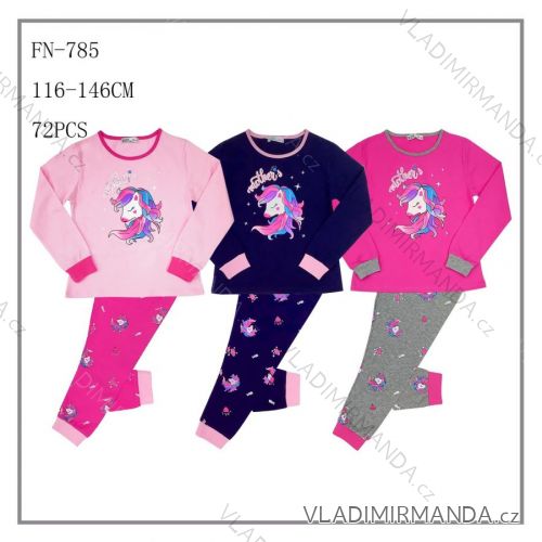 Long-sleeved pajamas for children, teenagers, girls (116-146) SEASON SEZ22PZ-2603