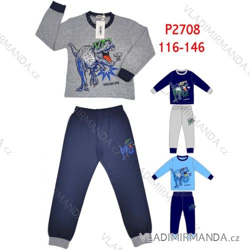 Long-sleeved pajamas for children, teenagers, girls (116-146) SEASON SEZ22PZ-2603