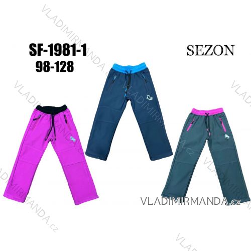 Warm softshell pants children's girls and boys (134-164) SEZON SEZ21SF-1930