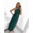 Women's Long Formal Elegant Sleeveless Satin Pleated Dress (S/M ONE SIZE) ITALIAN FASHION IMM23M5790