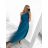 Women's Long Formal Elegant Sleeveless Satin Pleated Dress (S/M ONE SIZE) ITALIAN FASHION IMM23M5790