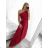 Women's Long Formal Elegant Sleeveless Satin Pleated Dress (S/M ONE SIZE) ITALIAN FASHION IMM23M5790