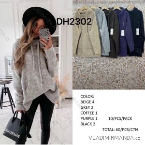 Women's Oversize Long Sleeve Sweater (S/M ONE SIZE) ITALIAN FASHION IMWCA23DH2302