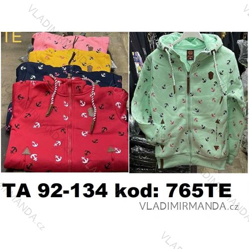 Zip-up sweatshirt with hood long sleeve children's girls (92-134) TA FASHION TAF23765TA