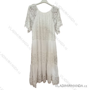 Women's Long Chiffon Short Sleeve Dress (S/M ONE SIZE) ITALIAN FASHION IMWGS231048