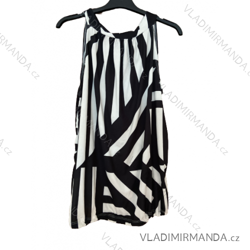 Women's summer top (UNI S / M) ITALIAN FASHION IMM20396 M / L Black and white