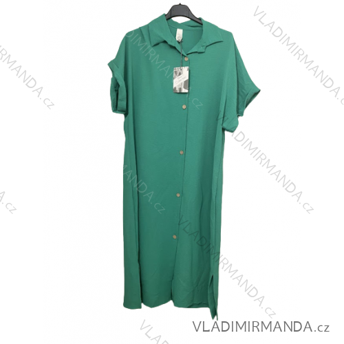 Women's Short Sleeve Shirt Dress (L/XL ONE SIZE) ITALIAN FASHION IM523ELGIO