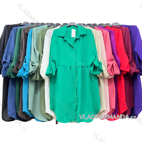 Shirt 3/4 sleeve ladies strip (4XL/5XL ONE SIZE) ITALSKÁ MÓDA IM422026