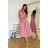 Women's Plus Size (42-46) Long Elegant Party Sleeveless Dress POLISH FASHION PMLBC23265-10 pink 36