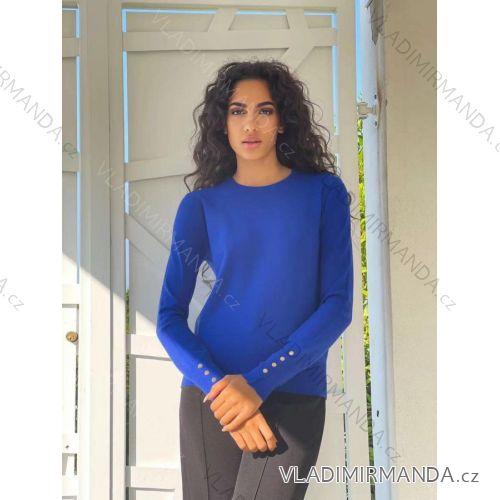 Women's Thin Knitted Long Sleeve Sweater (S/M ONE SIZE) ITALIAN FASHION IMM23M5991