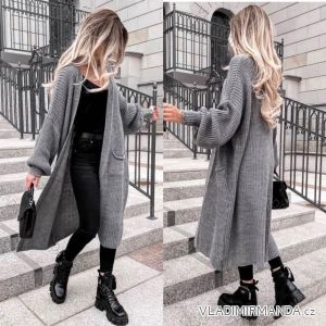 Women's Long Sleeve Knitted Cardigan (S/M ONE SIZE) ITALIAN FASHION IMM238091