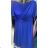 Women's Long Knitted Turtleneck Short Sleeve Dress (S/M ONE SIZE) ITALIAN FASHION IMM22FD51751