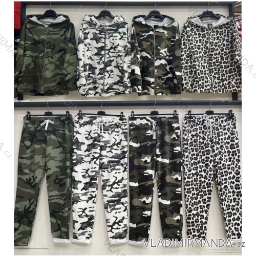 Women's Camouflage Zip Up Tracksuit Set (S/M ONE SIZE) ITALIAN FASHION IMWB23514